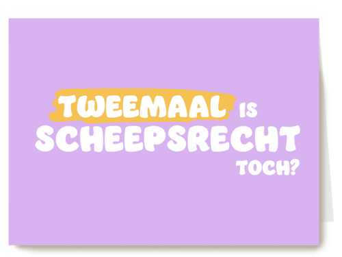 Gezakt kaart tweemaal is scheepsrecht