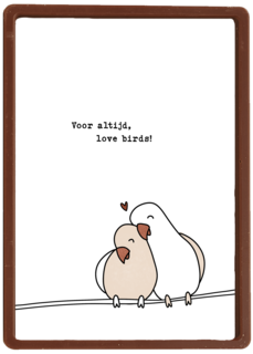 Liefdeskaart voor altijd love birds