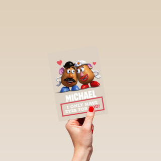 mr potatohead liefde kaart i only have eyes for you