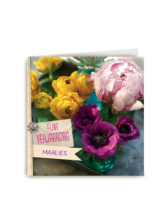 felicitatie met bloemen