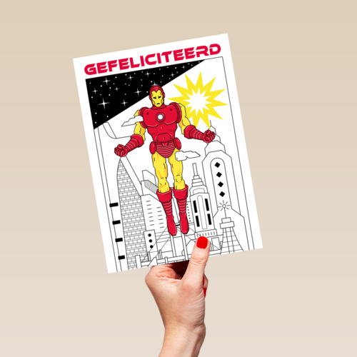 Ironman verjaardagskaart gefeliciteerd