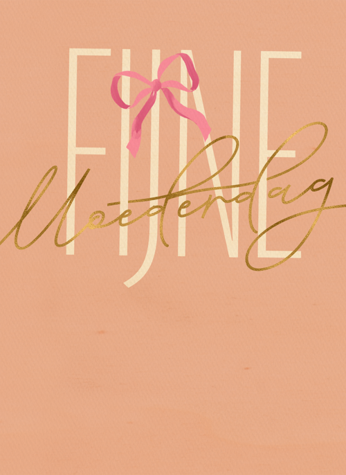 Houten Kaart Moederdag | Houten Kaart Hallmark | Moederdag | Fijne Moederdag Strik