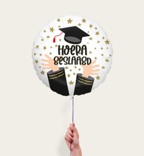 Ballon Hoera Geslaagd Multi Met Tony Chocolade Reep Hoera Hoera