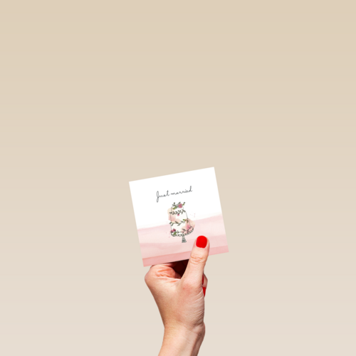 watercolor just married
