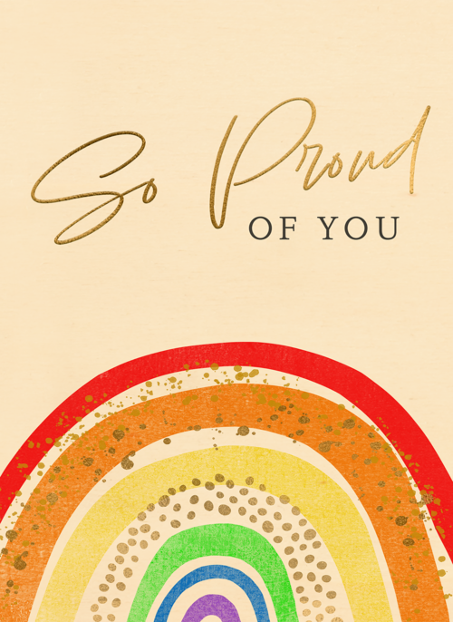 Houten Kaart Liefde | Houten Kaart Hallmark | Liefde | So Proud Of You Rainbow