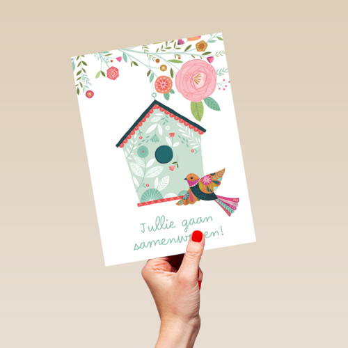 samenwonen kaart vogelhuisje