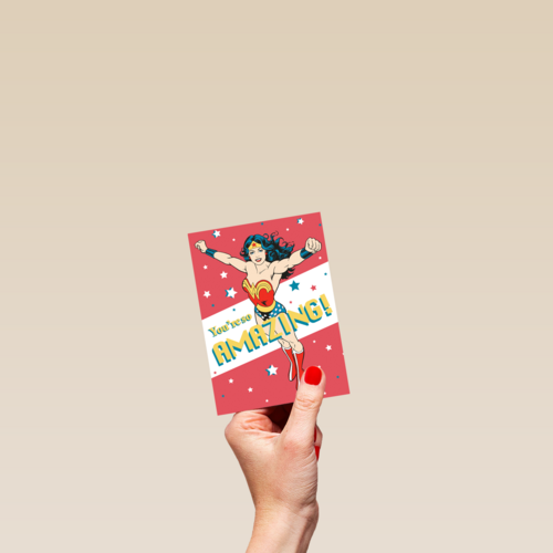 Wonderwoman moederdagkaart