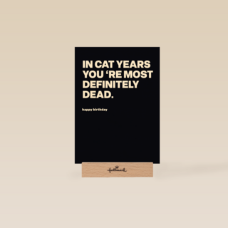 In cat years youre most definitely dead