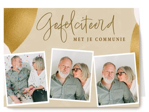 Gefeliciteerd met je communie 3 fotokaart
