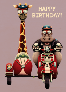 Happy Hippo Giraffe Birthday