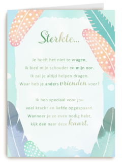 Sterktekaart Design veren More than words