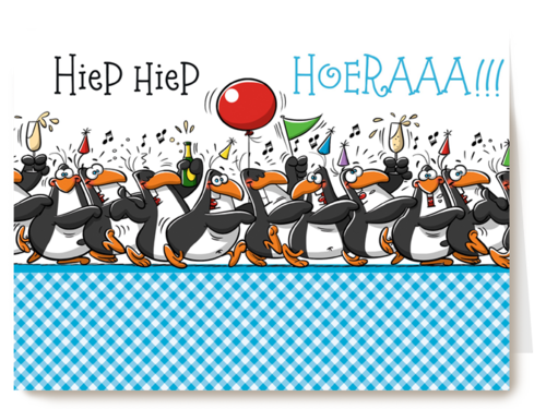 Verjaardagskaart Hallmark | Pinguins Lopen Polonaise