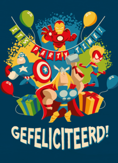Avengers verjaardagskaart slinger
