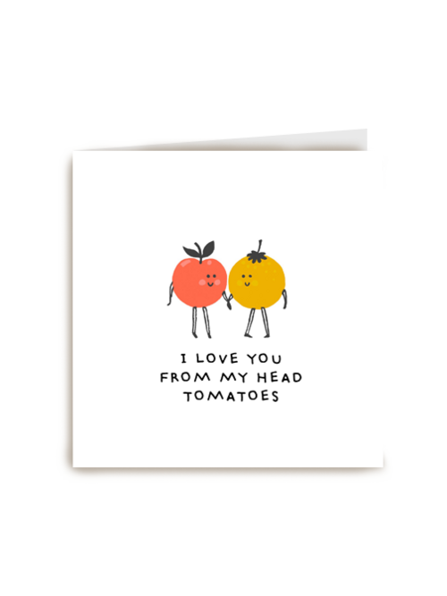 Kaart Hallmark | Liefde Valentijn | Valentijnskaart Hip Grappig I Love You From My Head Tomatoes