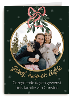 Kerstboom Fotokaart In Kerstbal