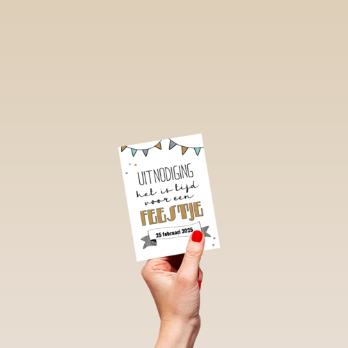 uitnodiging feest het is tijd voor een feestje