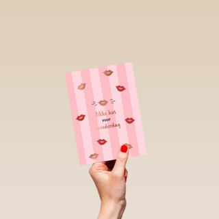 Moederdag dikke kus roze