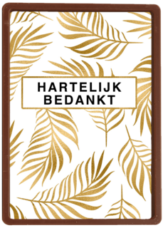 bedankt kaart zakelijk gouden bladeren