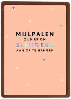 Gefeliciteerdkaart Mijlpalen zijn er om slingers aan op te hangen