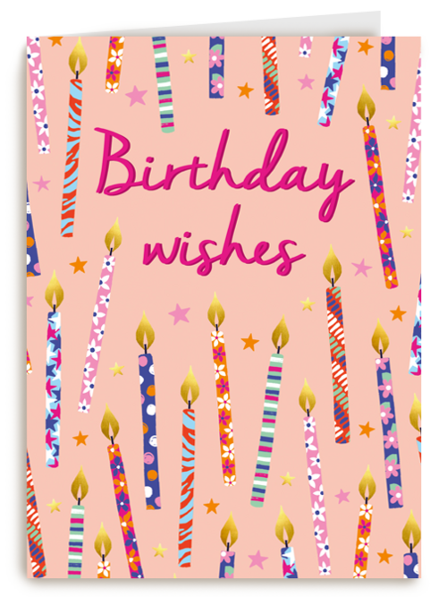 Birthday Wishes kaarsen
