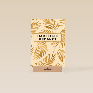bedankt kaart zakelijk gouden bladeren