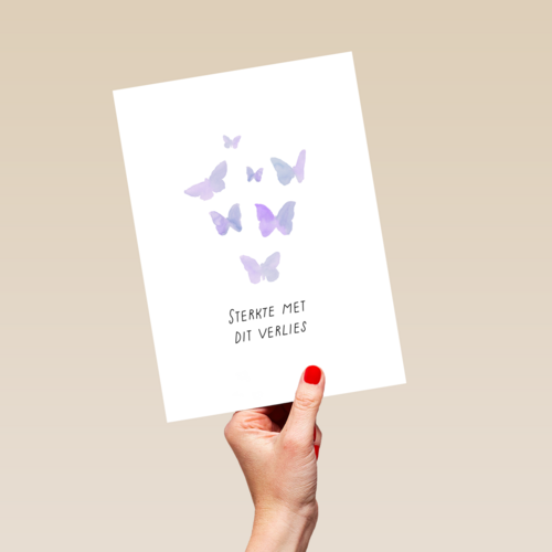 Condoleance kaart vlinders