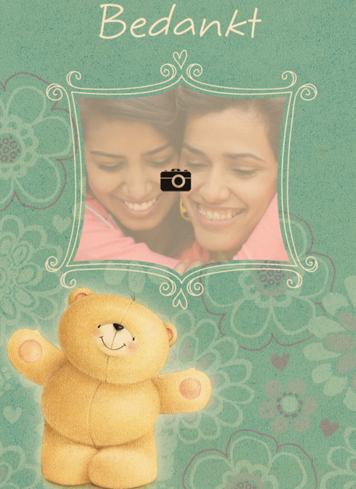 Houten Kaart | Fotokaart Forever Friends Bedankt Bedankt