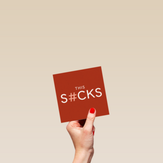 Sterktekaart this sucks rood gezakt