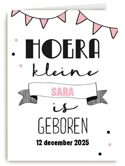 Kaart Hallmark | Geboorte Felicitatie | Kleine Een Meid Is Geboren