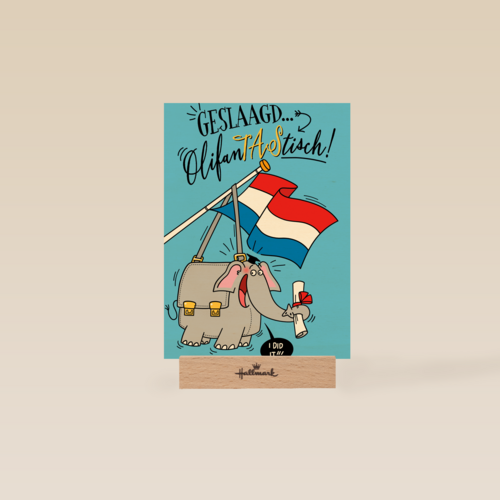Geslaagd kaart Olifantantastisch