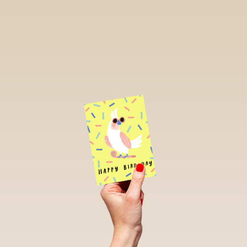 Verjaardagskaart man vrouw hip Happy Bird Day