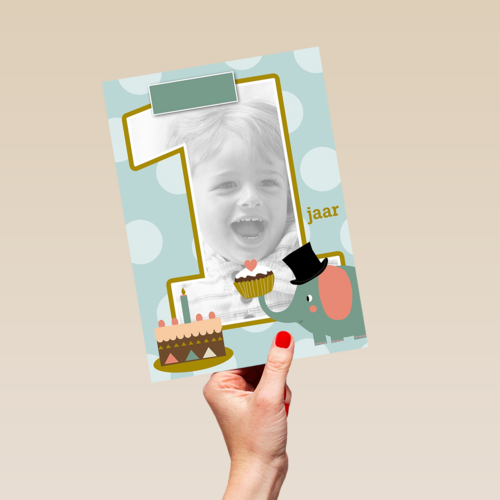 hoera een jaar kids jongen