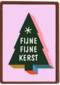 Kerstkaart fijne fijne kerst