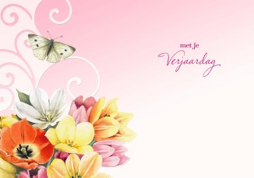 kleurrijke bloemetjes met vlinder
