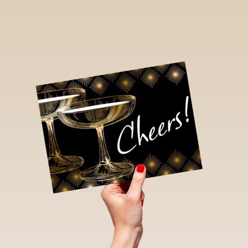 verjaardag kaart vrouw cheers