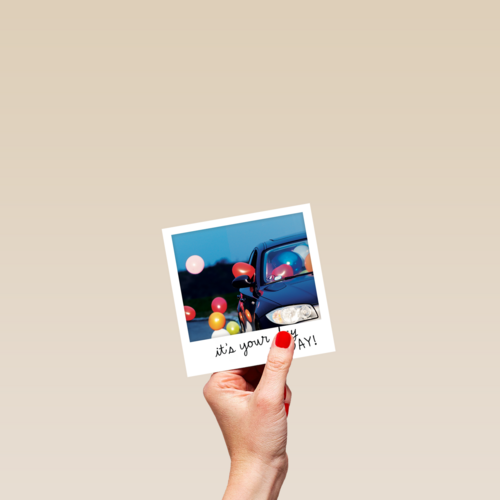 polaroid kaart verjaardag man hip