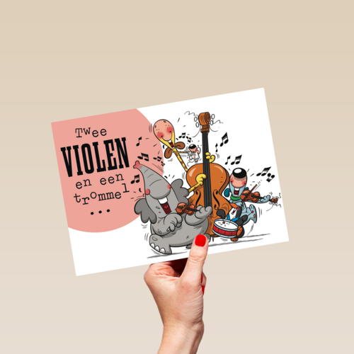 funny mail twee violen en een trommel en een fluit