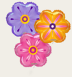 Ballonnentros Bloemen Multi