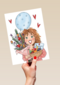 Beterschapskaart Fruitmand bloemen ballon Matia studio