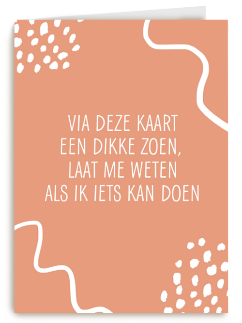 laat me weten als ik iets kan doen kaart
