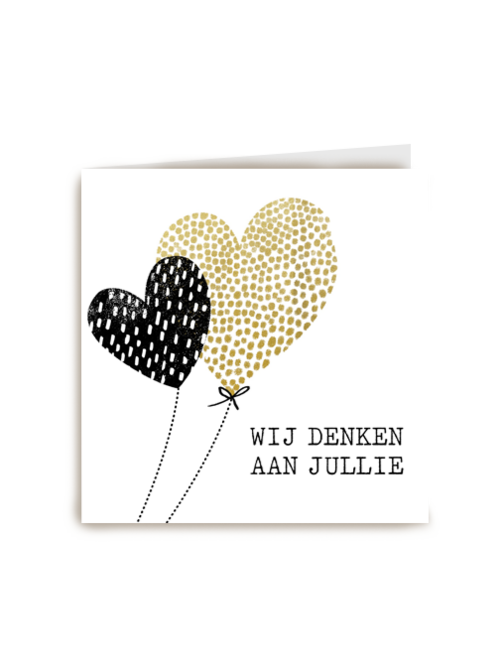 sterkte kaart wij denken aan jullie hart onder de riem