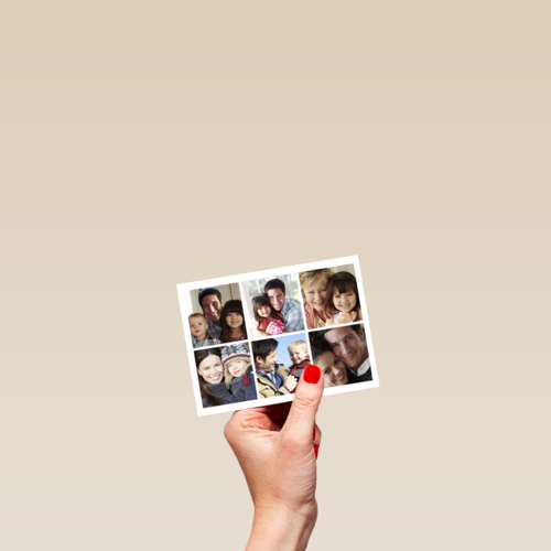 dubbele fotokaart zes gelijke foto