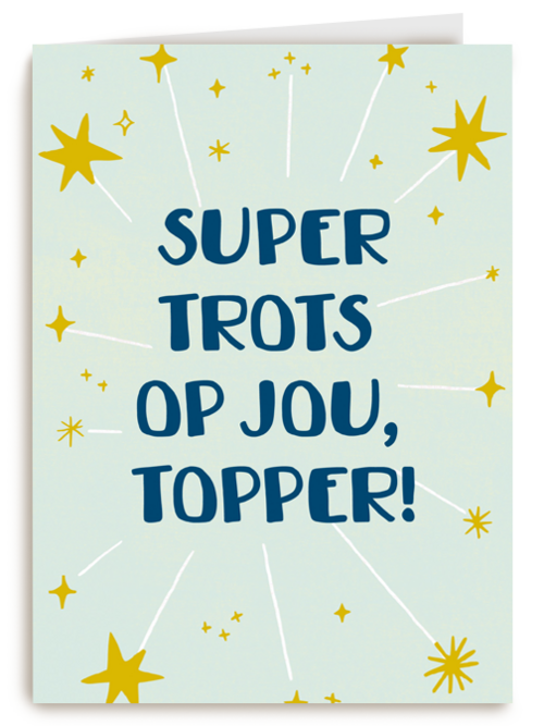 Geslaagdkaart supertrots op jou kanjer