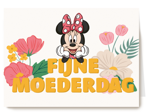 moederdag kaart minnie mouse fijne moederdag
