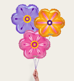 Ballonnentros Bloemen Multi