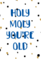 Verjaardagskaart holy moly you are old