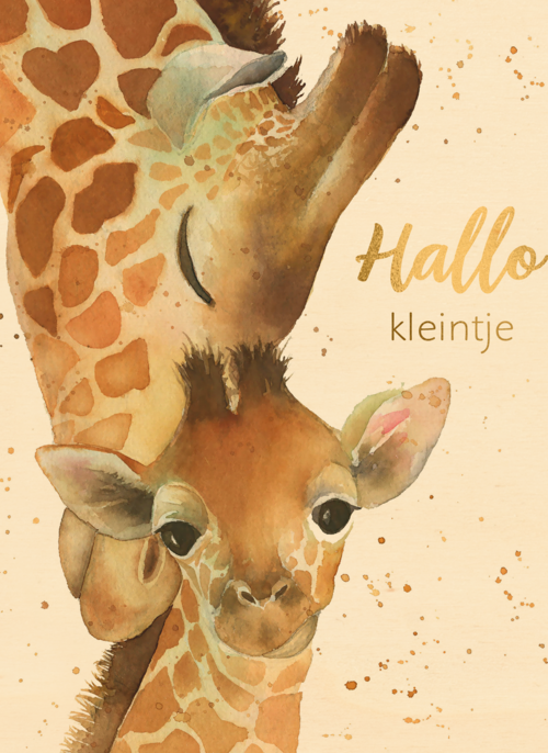 geboorte hallo kleintje giraffe