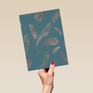 vogelveren met metallic kleur