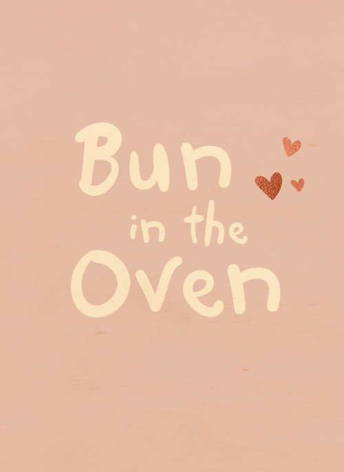 Houten Kaart Zwangerschap Felicitatie | Houten Kaart Hallmark | Zwangerschap Felicitatie | Zwangerschap Felicitatie Bun In The Oven