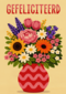 Verjaardag Gefeliciteerd Vaas Bloemen